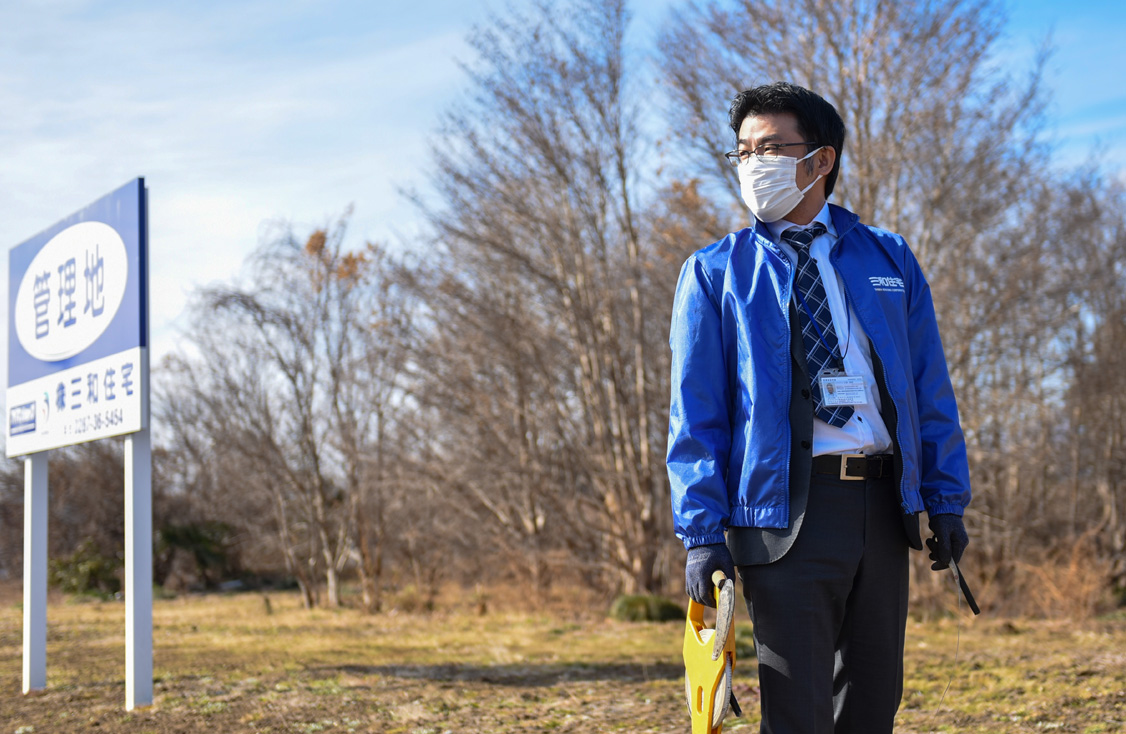 問い合わせのあった管理地の現地確認